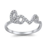 Wedding Engagement Eternity Love Ring Simulated CZ 925 Sterling Silver