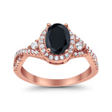 Halo Wedding Ring Simulated Cubic Zirconia 925 Sterling Silver