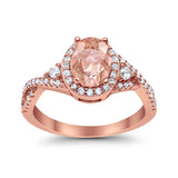 Halo Wedding Ring Simulated Cubic Zirconia 925 Sterling Silver