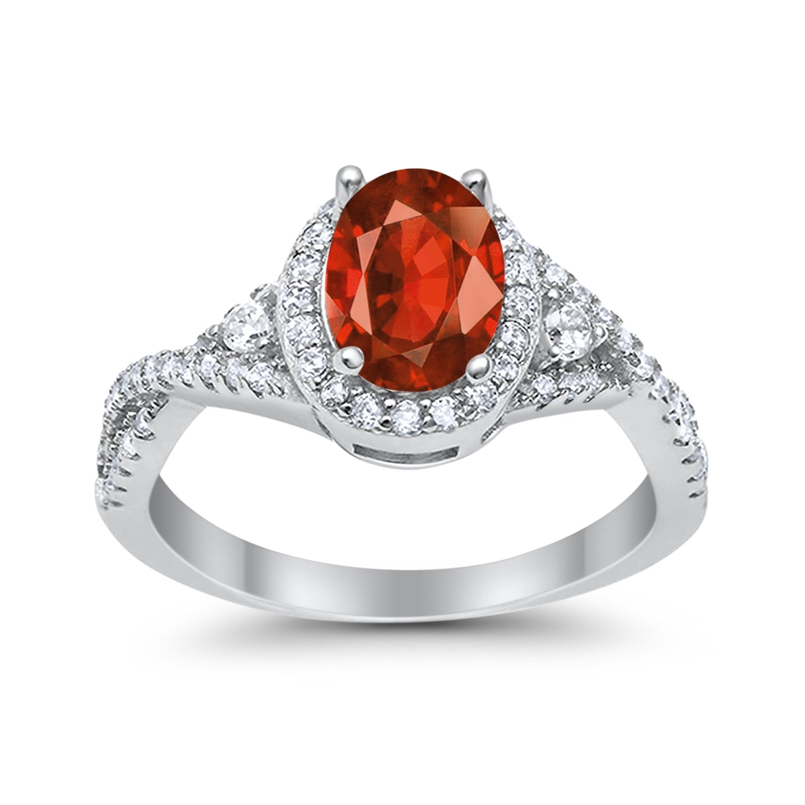Halo Wedding Ring Simulated Cubic Zirconia 925 Sterling Silver