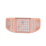 Micro Pave Eternity Engagement Ring Round Simulated CZ 925 Sterling Silver