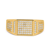 Micro Pave Eternity Engagement Ring Round Simulated CZ 925 Sterling Silver