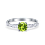 Petite Dainty Engagement Ring Round Simulated Cubic Zirconia 925 Sterling Silver