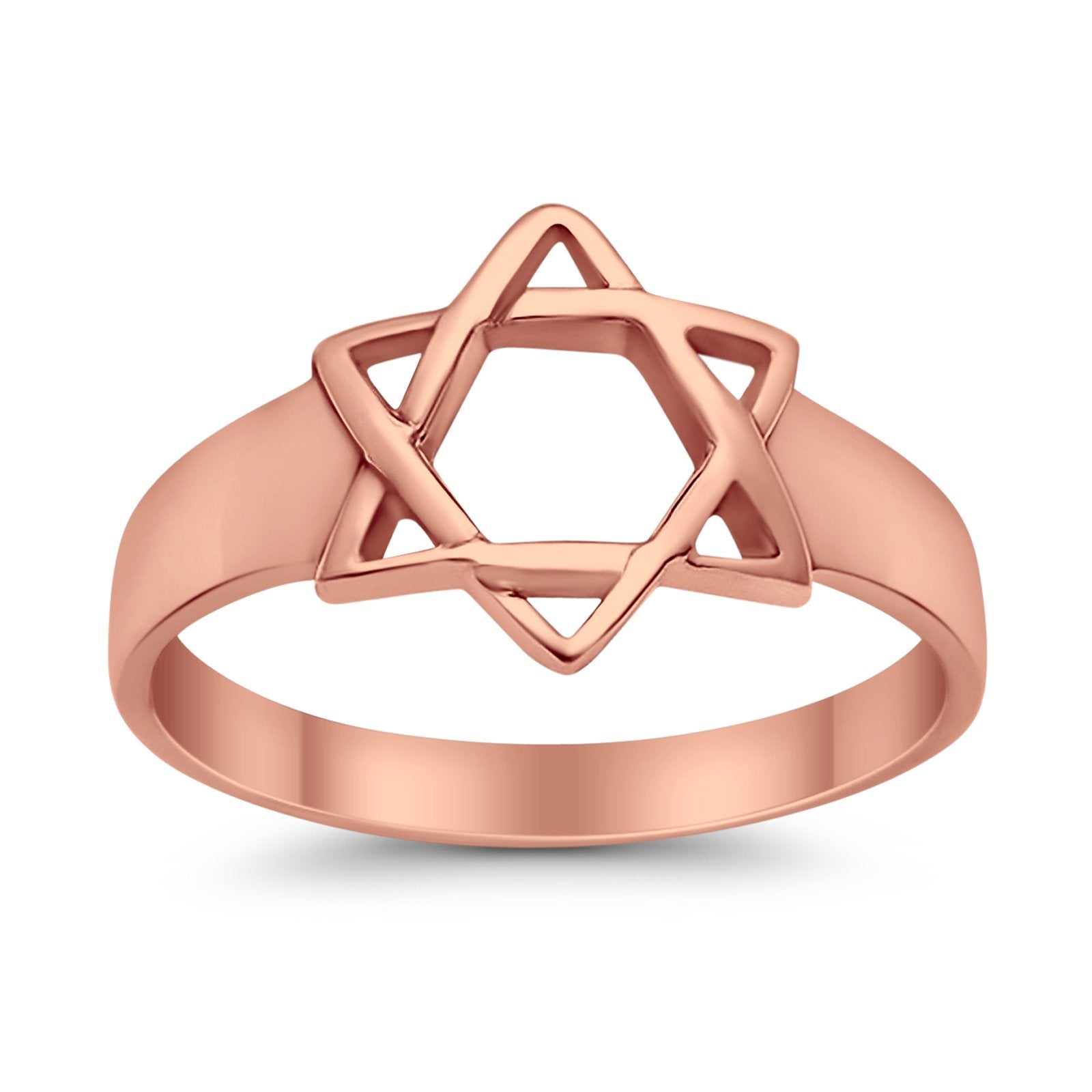 Jewish Star Ring Band 925 Sterling Silver Star of David Judaism