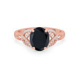 Celtic Oval Wedding Engagement Ring Round Cubic Zirconia 925 Sterling Silver