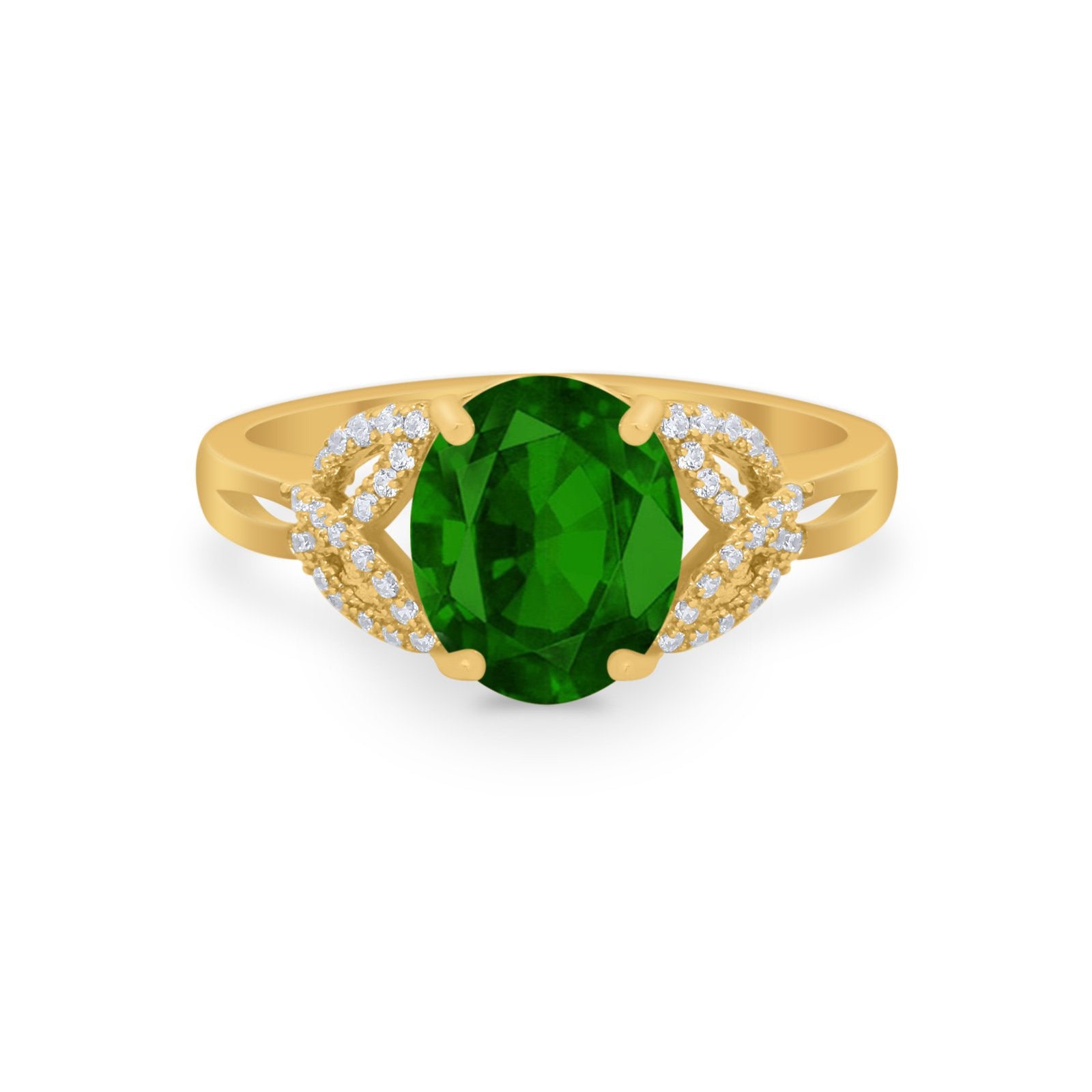 Celtic Oval Wedding Engagement Ring Round Cubic Zirconia 925 Sterling Silver