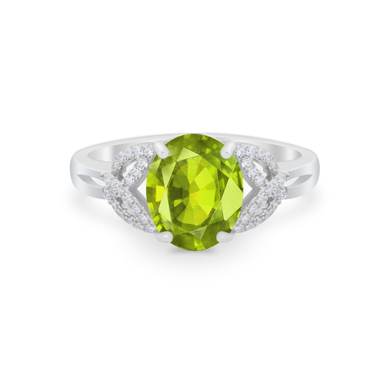 Celtic Oval Wedding Engagement Ring Round Cubic Zirconia 925 Sterling Silver