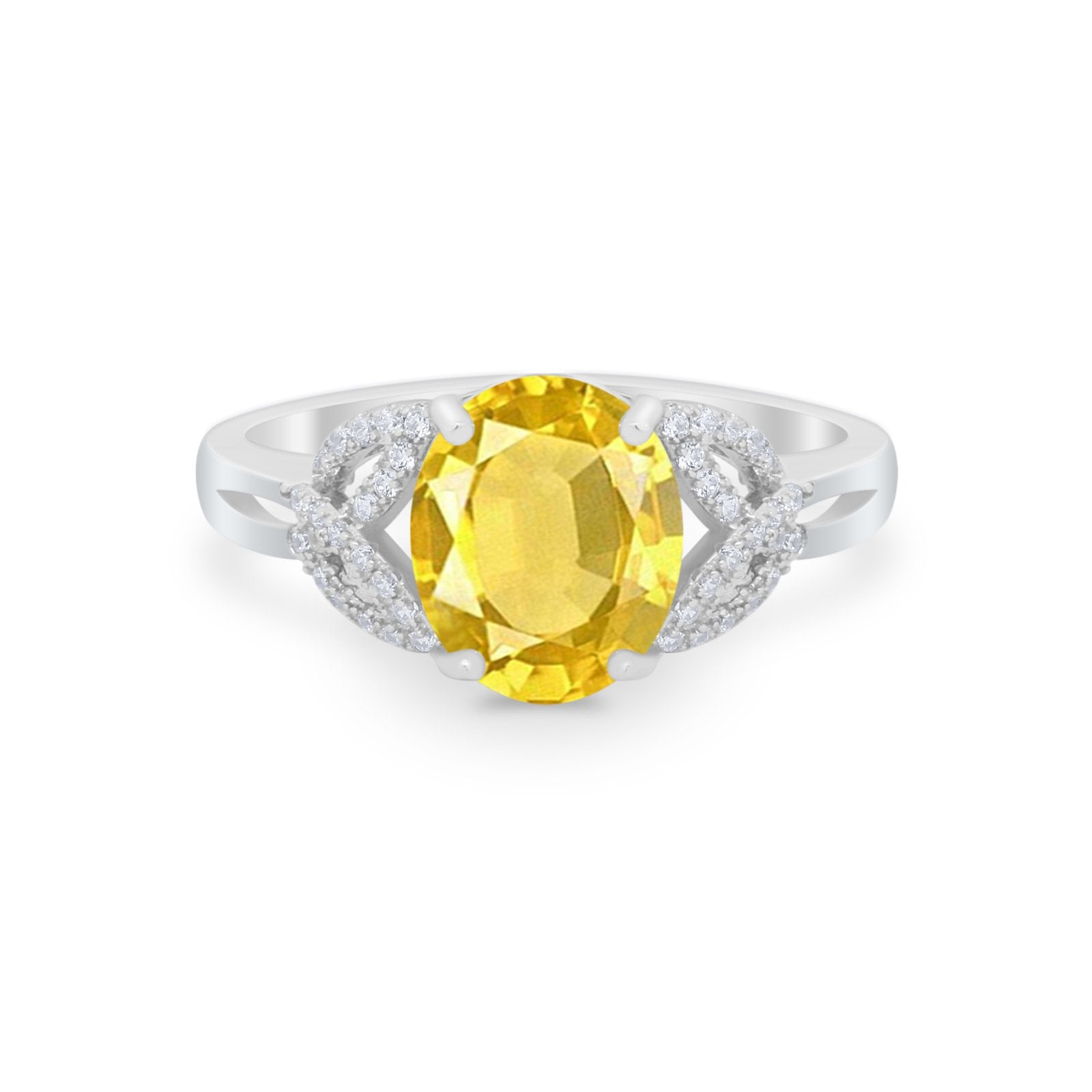 Celtic Oval Wedding Engagement Ring Round Cubic Zirconia 925 Sterling Silver