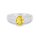 Vintage Oval Engagement Ring Round Simulated Cubic Zirconia 925 Sterling Silver