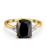 Art Deco Wedding Ring Round Simulated Cubic Zirconia 925 Sterling Silver