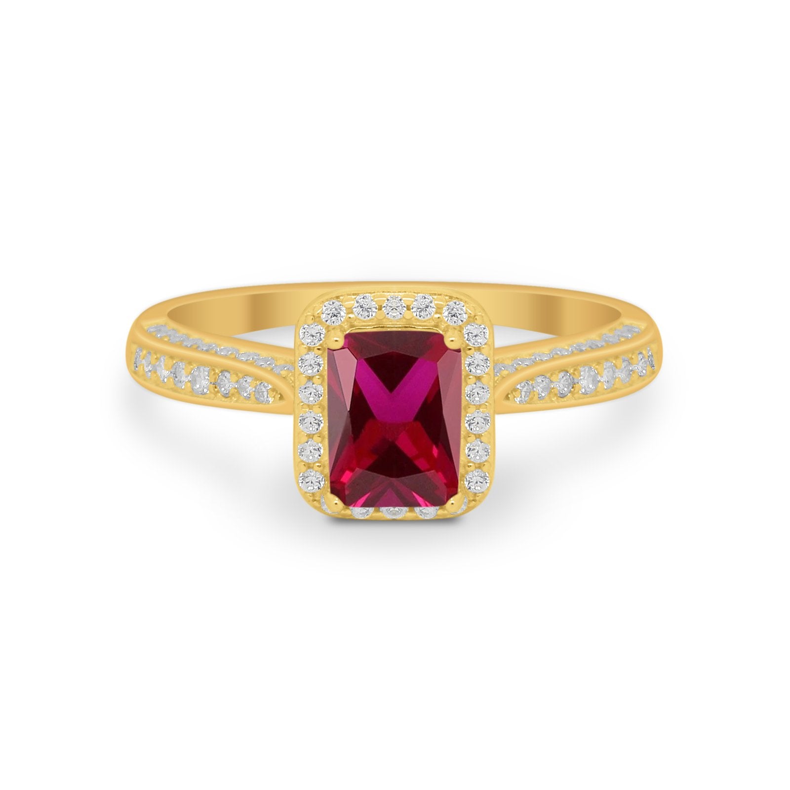 Vintage Emerald Cut Ring Round Simulated Cubic Zirconia 925 Sterling Silver