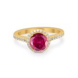 Accent Dazzling Wedding Ring Round Simulated Cubic Zirconia 925 Sterling Silver