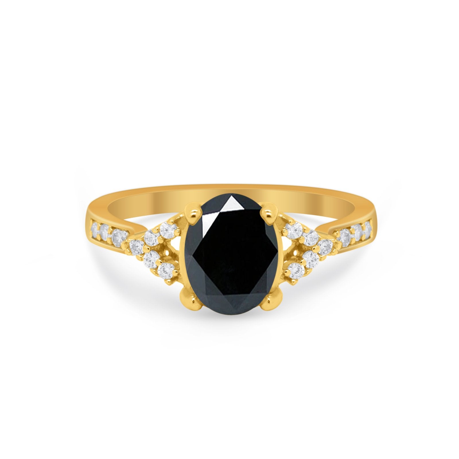 Art Deco Oval Wedding Ring Simulated Cubic Zirconia 925 Sterling Silver