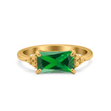 Sideways Fashion Ring Dainty Simulated Cubic Zirconia 925 Sterling Silver