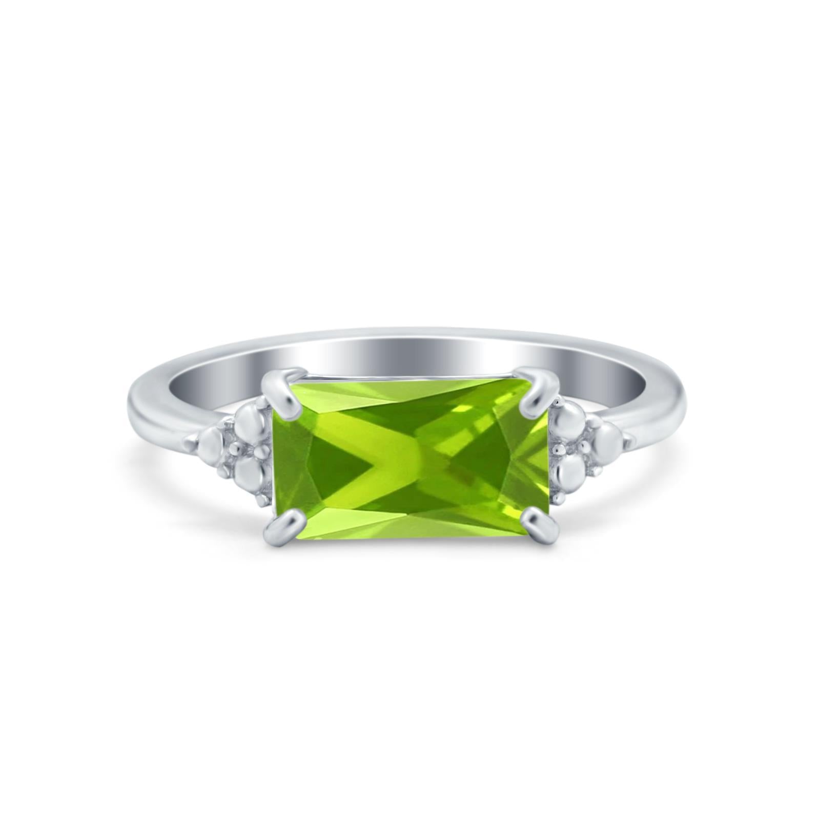 Sideways Fashion Ring Dainty Simulated Cubic Zirconia 925 Sterling Silver