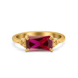 Sideways Fashion Ring Dainty Simulated Cubic Zirconia 925 Sterling Silver