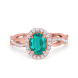 Halo Infinity Shank Engagement Ring Simulated Cubic Zirconia 925 Sterling Silver