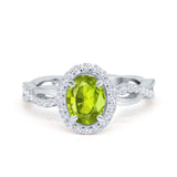 Halo Infinity Shank Engagement Ring Simulated Cubic Zirconia 925 Sterling Silver