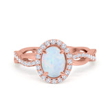 Halo Infinity Shank Engagement Ring Simulated Cubic Zirconia 925 Sterling Silver