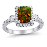 Halo Weddding Bridal Promise Ring Simulated Cubic Zirconia 925 Sterling Silver