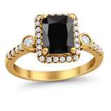 Halo Weddding Bridal Promise Ring Simulated Cubic Zirconia 925 Sterling Silver