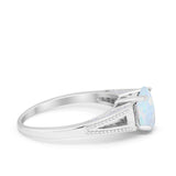 Solitaire Split Shank Wedding Ring Simulated Cubic Zirconia 925 Sterling Silver