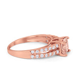 Wedding Ring Princess Cut Simulated Cubic Zirconia 925 Sterling Silver