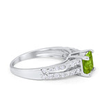 Wedding Ring Princess Cut Simulated Cubic Zirconia 925 Sterling Silver