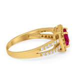Dazzling Halo Wedding Ring Simulated Cubic Zirconia 925 Sterling Silver