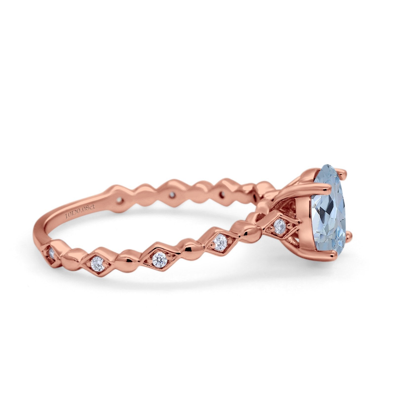 14K Gold 1.29ct Oval G SI Diamond Engagement Ring Size 6.5