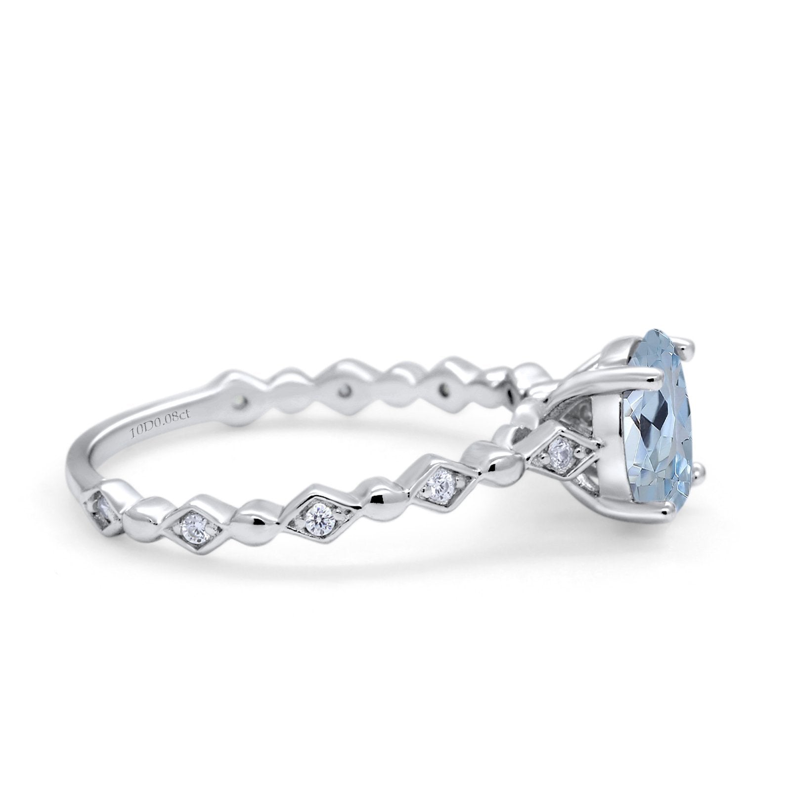 14K Gold 1.29ct Oval G SI Diamond Engagement Ring Size 6.5