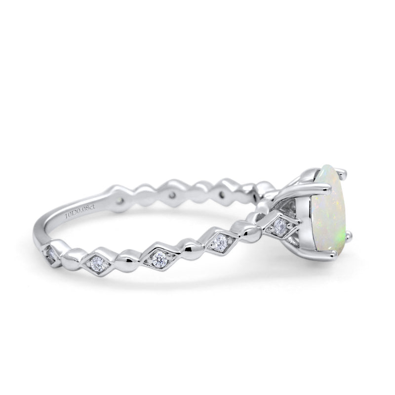 14K Gold 1.29ct Oval G SI Diamond Engagement Ring Size 6.5