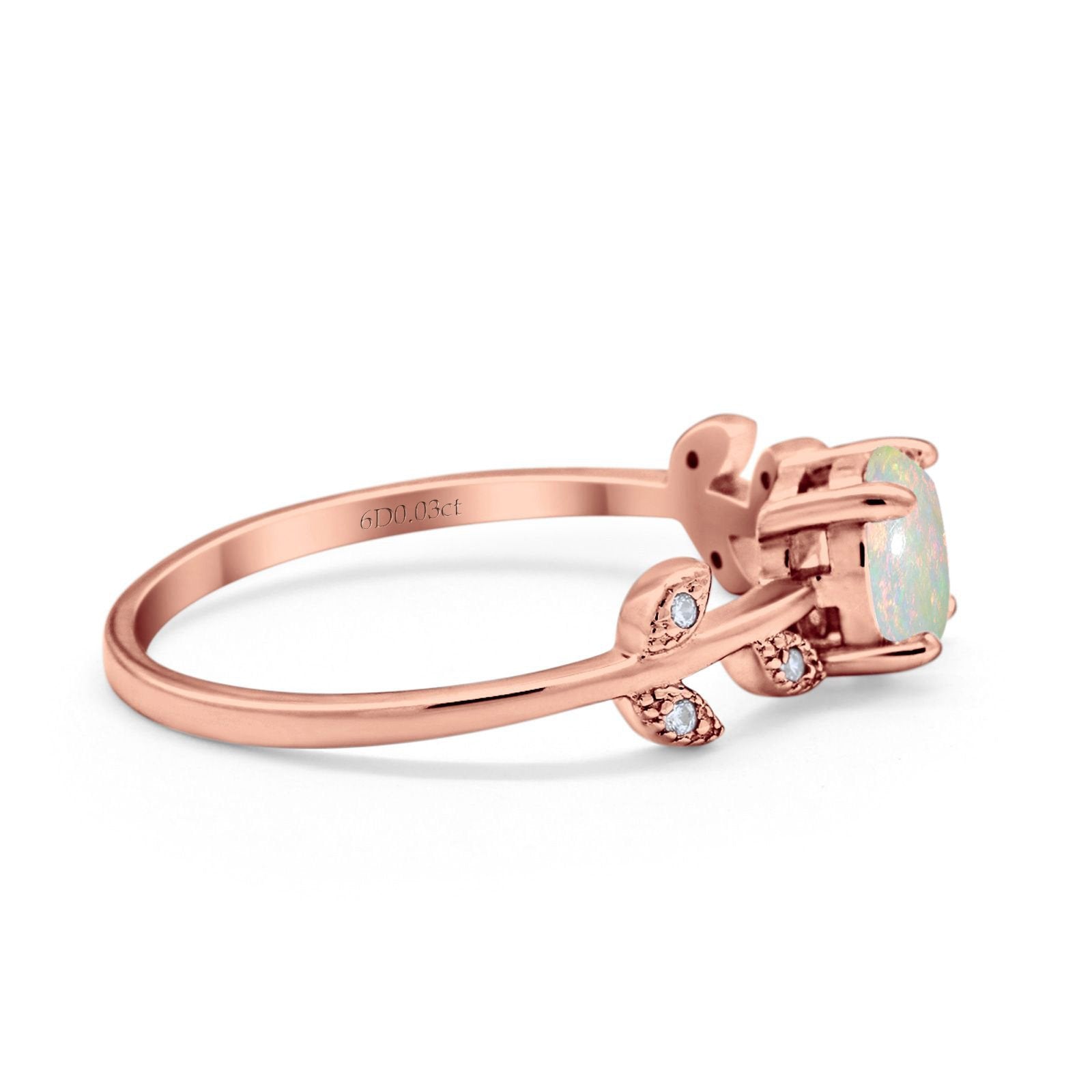 14K Gold 0.87ct Round G SI Diamond Engagement Ring Size 6.5