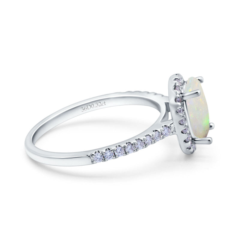 14K Gold 0.93ct Oval G SI Diamond Engagement Ring Size 6.5