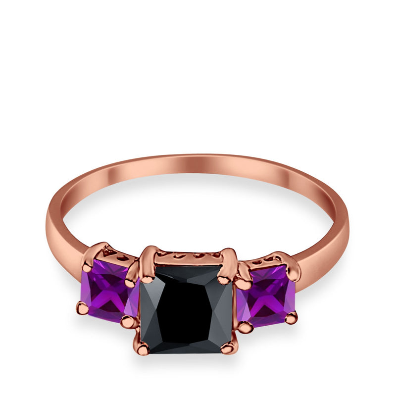 Halo Art Deco Wedding Ring Round Simulated Cubic Zirconia 925 Sterling Silver