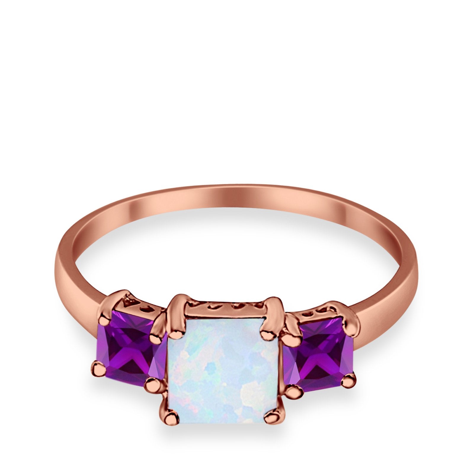 Halo Art Deco Wedding Ring Round Simulated Cubic Zirconia 925 Sterling Silver