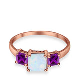 Halo Art Deco Wedding Ring Round Simulated Cubic Zirconia 925 Sterling Silver