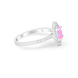 Oval Wedding Ring Vintage Round Simulated Cubic Zirconia 925 Sterling Silver