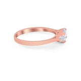 Three Stone Wedding Engagement Ring Emerald Cut Round CZ 925 Sterling Silver