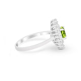 Art Deco Wedding Engagement Bridal Ring Baguette Round CZ 925 Sterling Silver