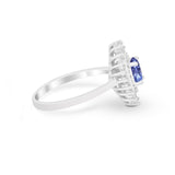 Art Deco Wedding Engagement Bridal Ring Baguette Round CZ 925 Sterling Silver