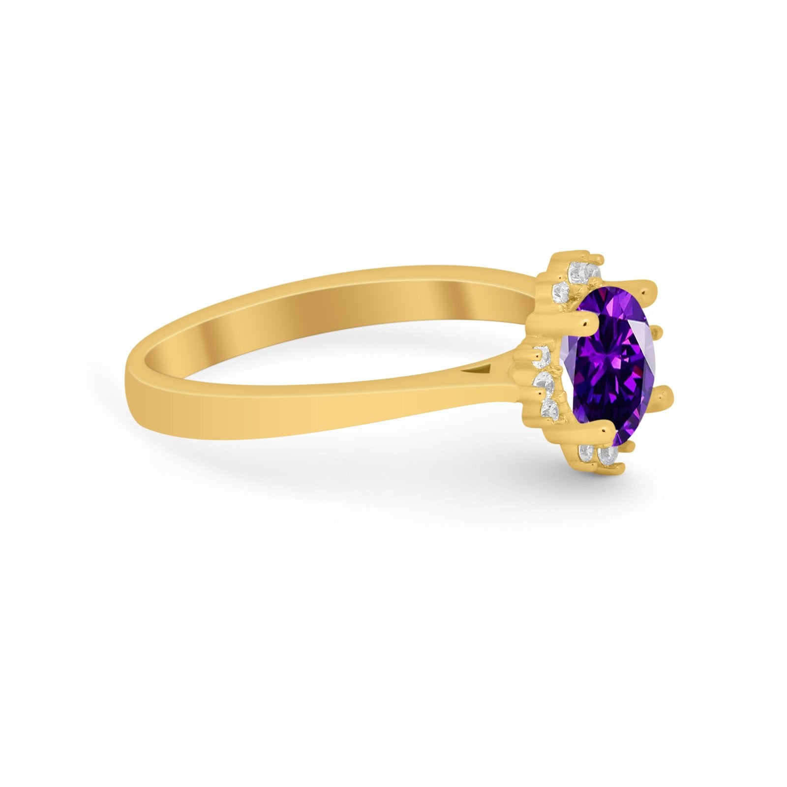 Halo Floral Art Deco Wedding Engagement Ring Round CZ 925 Sterling Silver