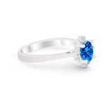 Halo Floral Art Deco Wedding Engagement Ring Round CZ 925 Sterling Silver