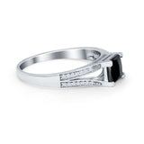 Princess Cut Wedding Ring Simulated Cubic Zirconia 925 Sterling Silver