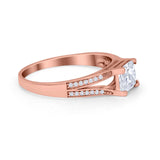 Princess Cut Wedding Ring Simulated Cubic Zirconia 925 Sterling Silver