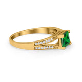 Princess Cut Wedding Ring Simulated Cubic Zirconia 925 Sterling Silver