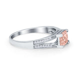 Princess Cut Wedding Ring Simulated Cubic Zirconia 925 Sterling Silver