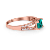 Princess Cut Wedding Ring Simulated Cubic Zirconia 925 Sterling Silver