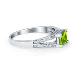 Princess Cut Wedding Ring Simulated Cubic Zirconia 925 Sterling Silver