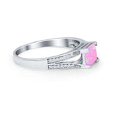 Princess Cut Wedding Ring Simulated Cubic Zirconia 925 Sterling Silver